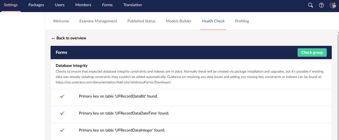 1314X544 Forms 8.76 Data Integrity Health Check