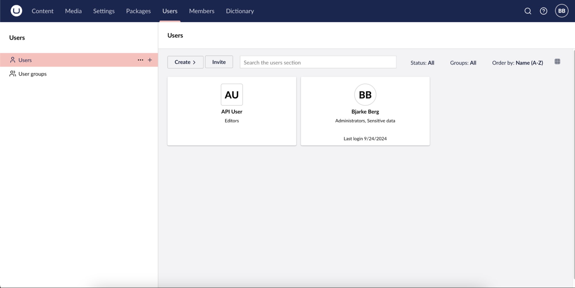 Umbraco 15 Client Credentials Users 1999X1003px