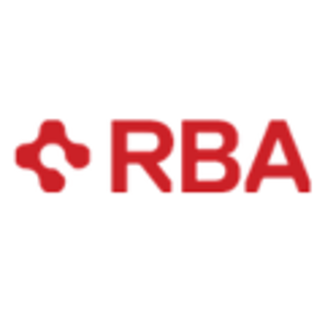 Red RBA logo with a stylized flower icon and the text RBA on a white background
