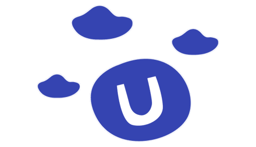 Image showing blue and white Umbraco logo and clouds