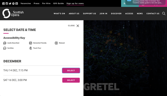 Scottish Opera Booking