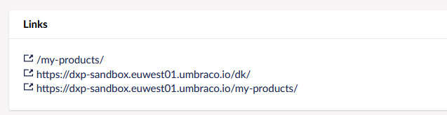 Links Products