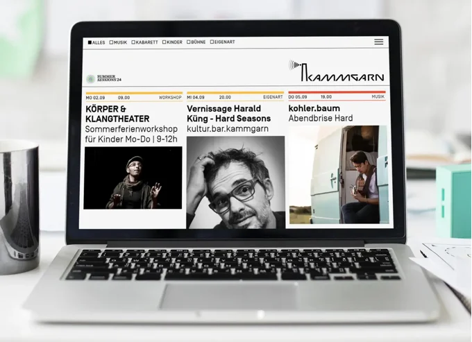 Kammgarn Website Kartenreservierung Datenverwaltung