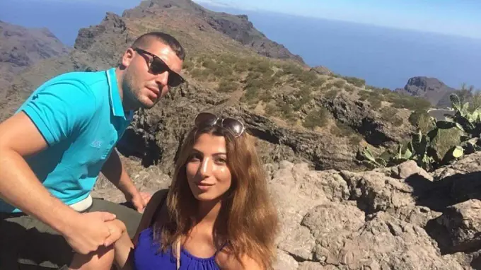 Nadia and her husband on a hike in Tenerife, Spain