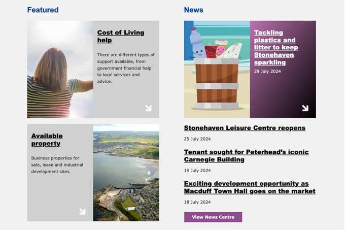 Aberdeenshire Council solution