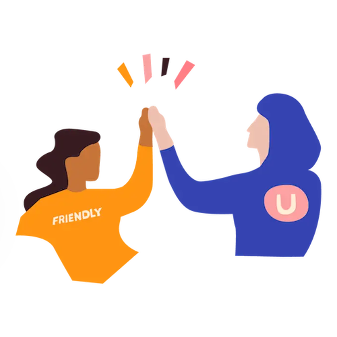 Umbraco people high fiving - graphics