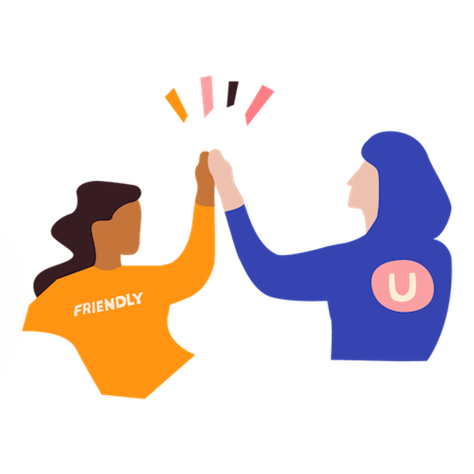Umbraco people high fiving - graphics