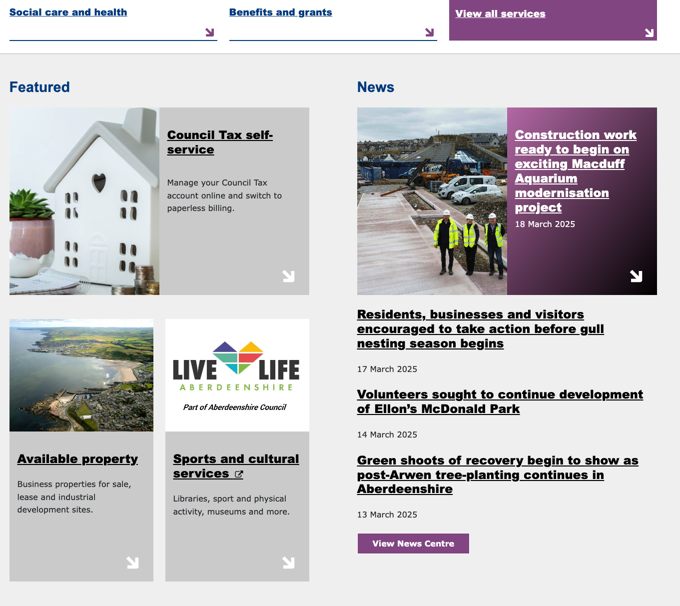 Aberdeenshire Council solution
