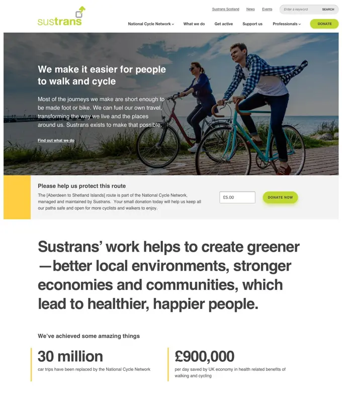 Sustrans Homepage Hero