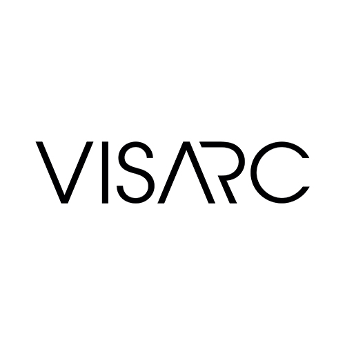 VISARC logo with stylized letters on a white background