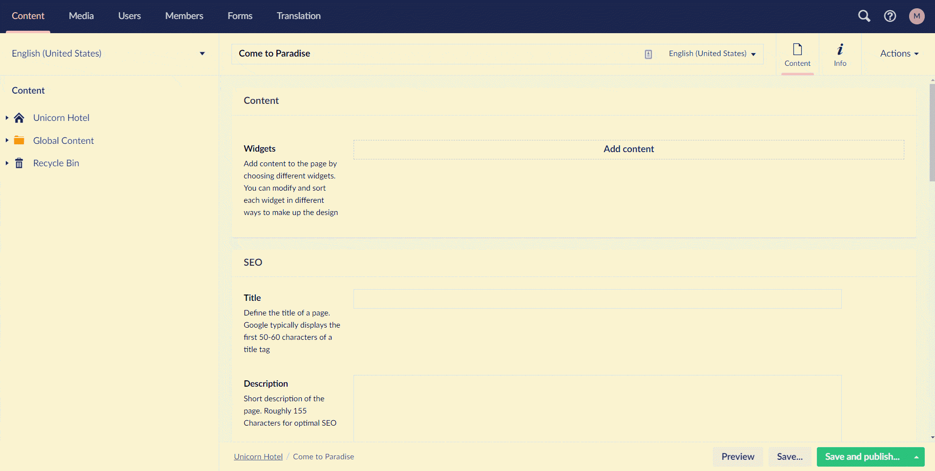 Selecting A Wiget