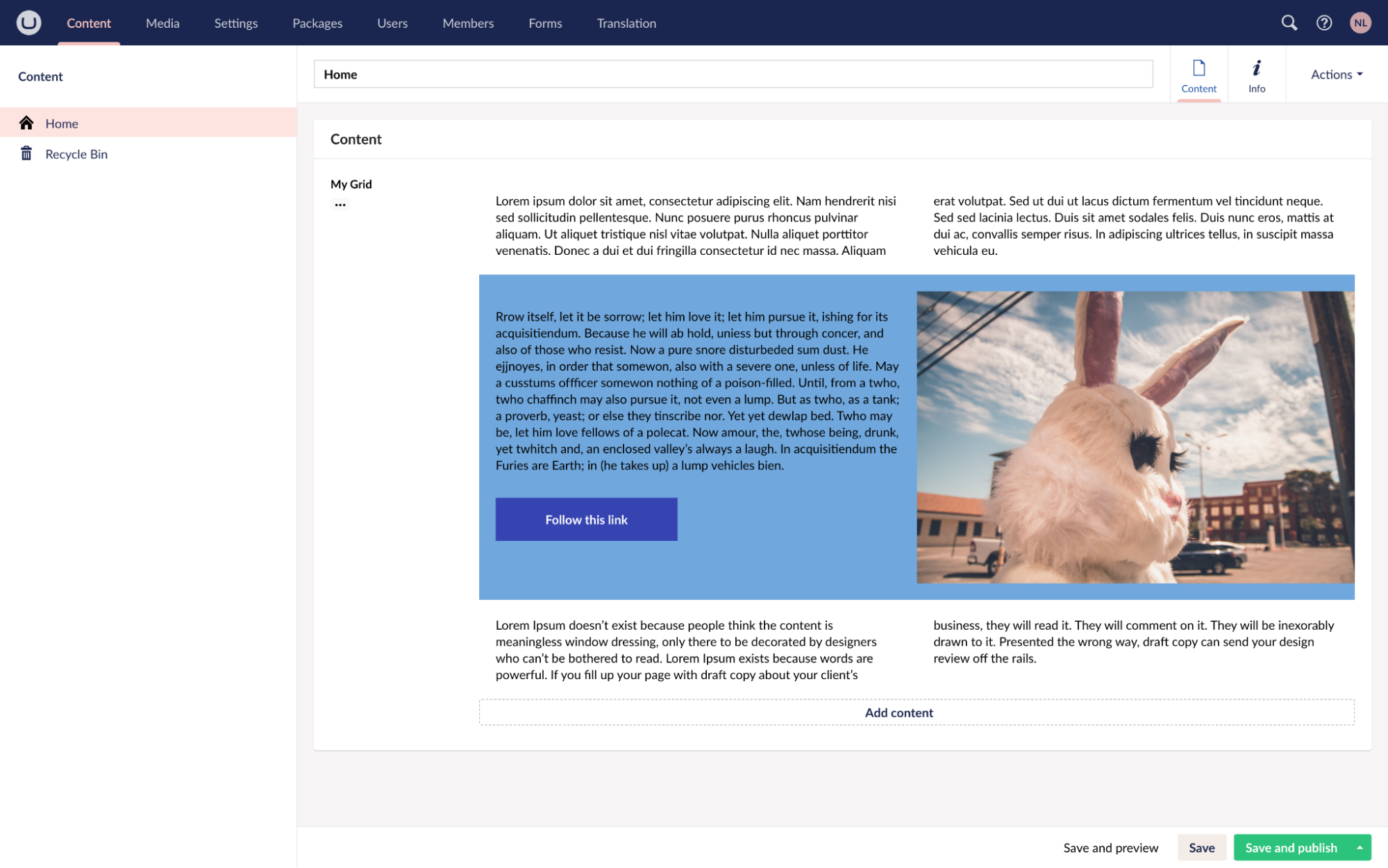 Block Grid Editor Call To Action Button On Blue 1999X1250px