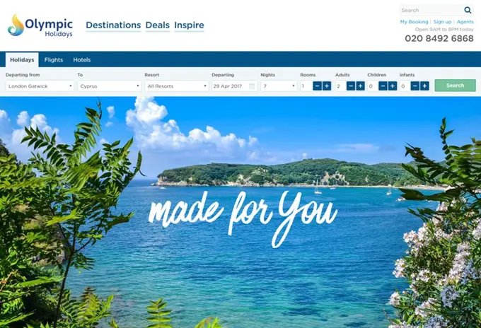 Smallerotherolympic Holidays Website Homepage