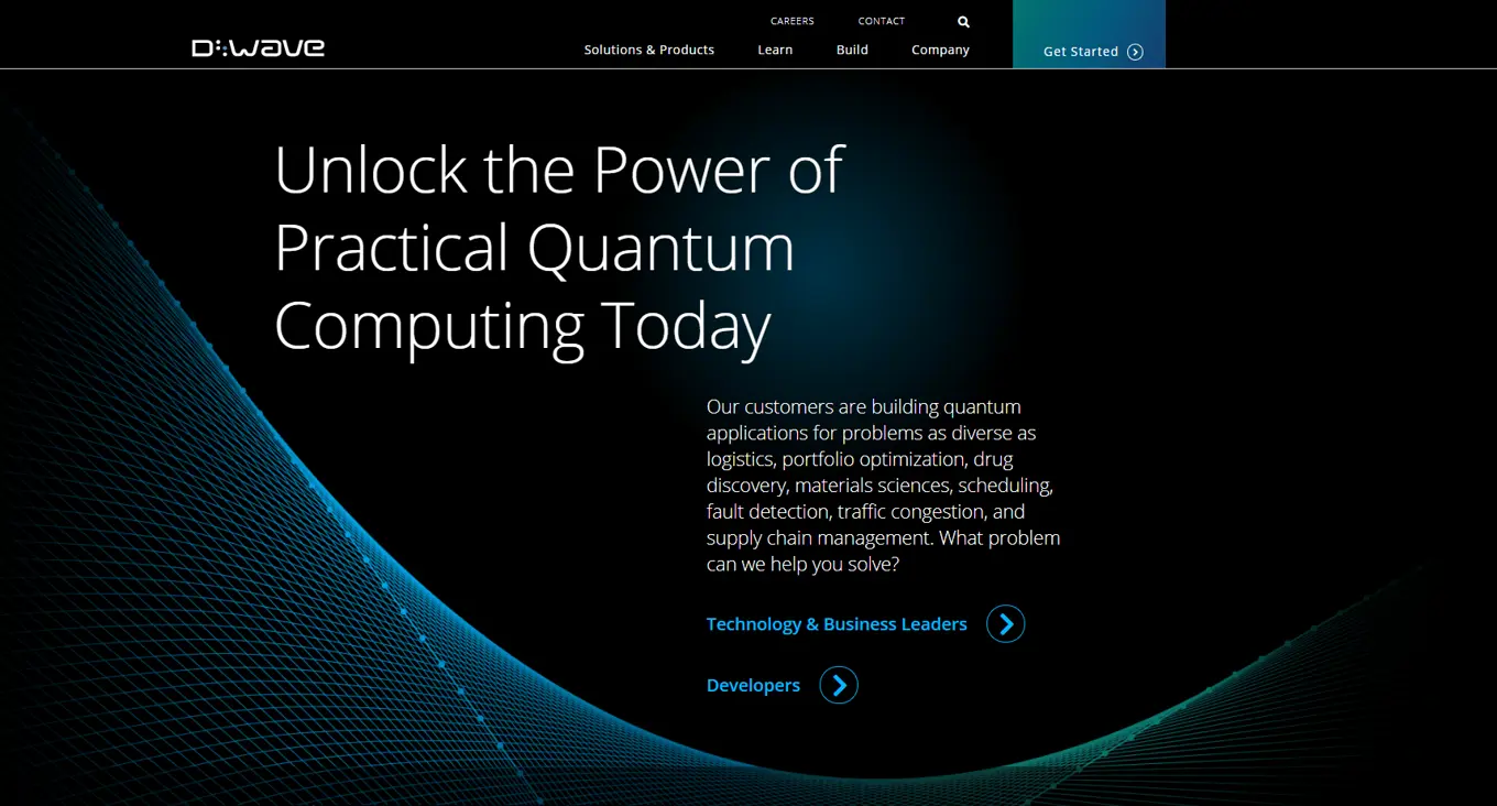 The website of D-Wave, a client of GLG