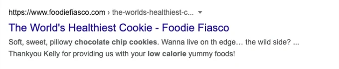 Simple Search Result