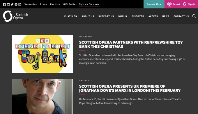 Scottish Opera News