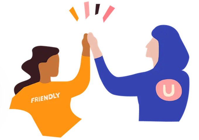 Umbraco people high fiving - graphics