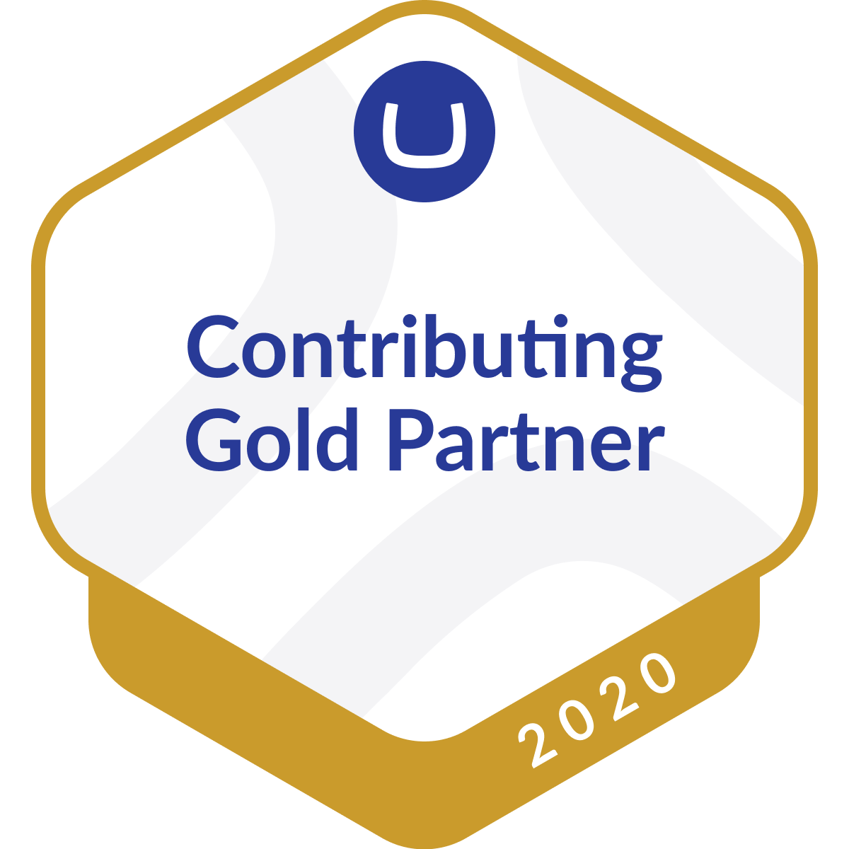 Contributing Partner Badge White Gold