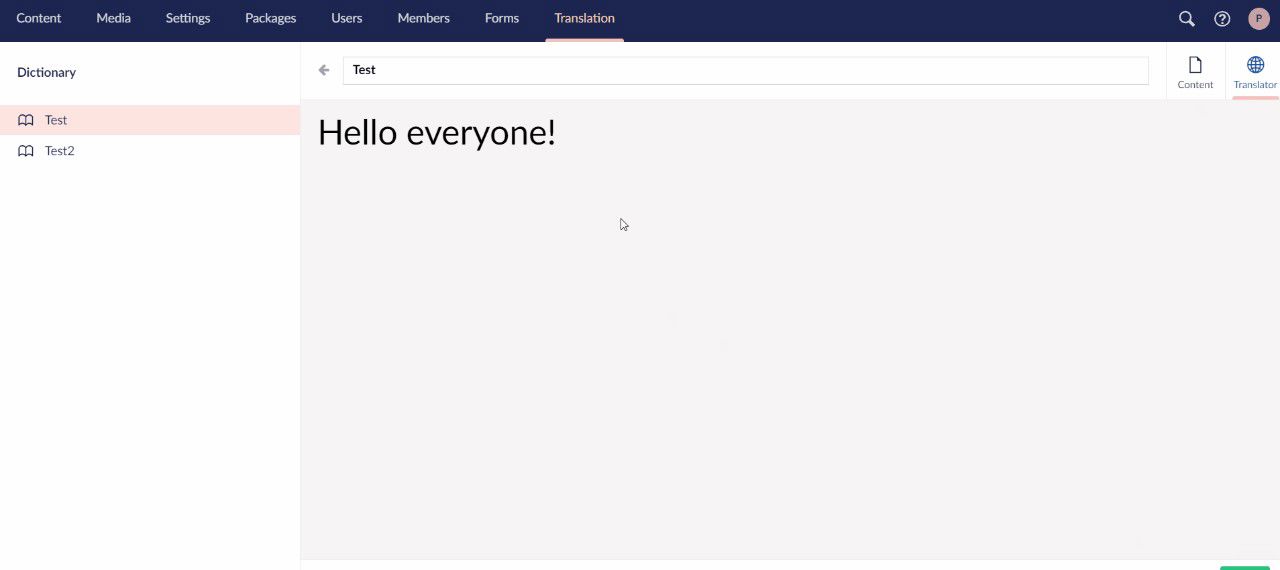 Umbraco 9.4 Content For Dictionary Items