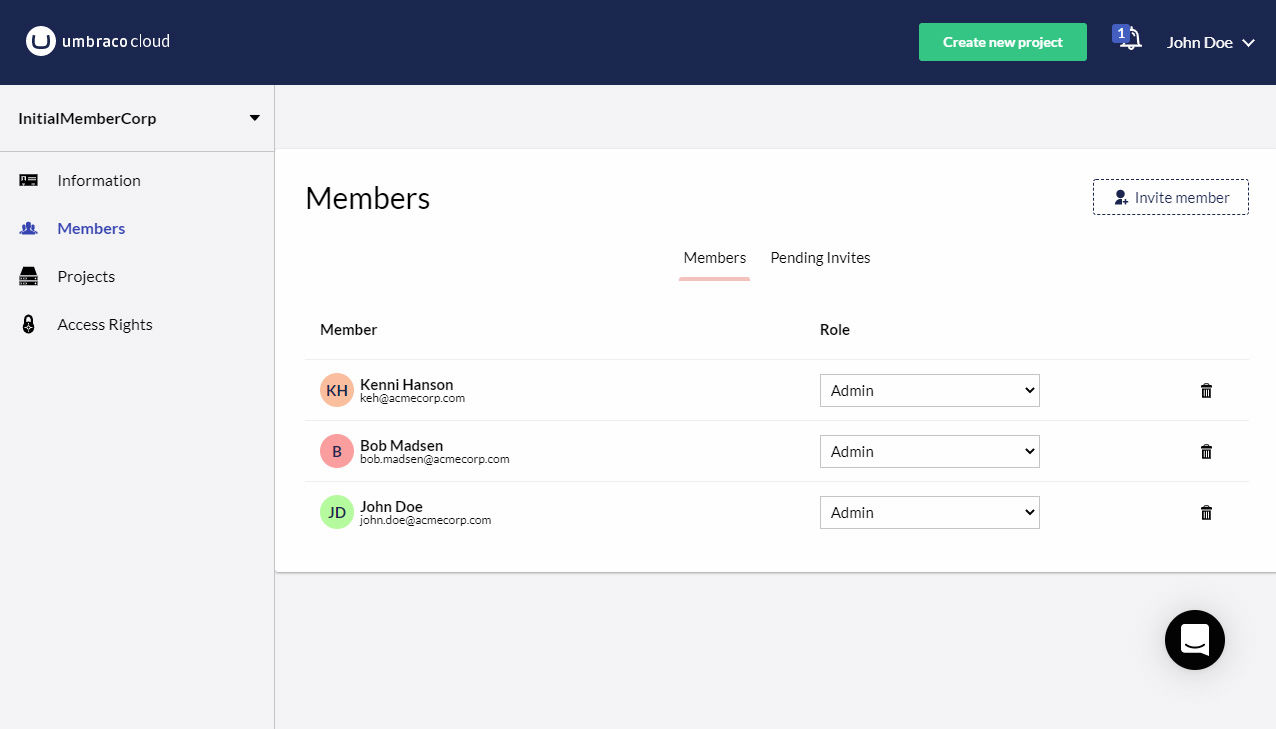 Umbraco Cloud Assign Access To Members 1276X729px
