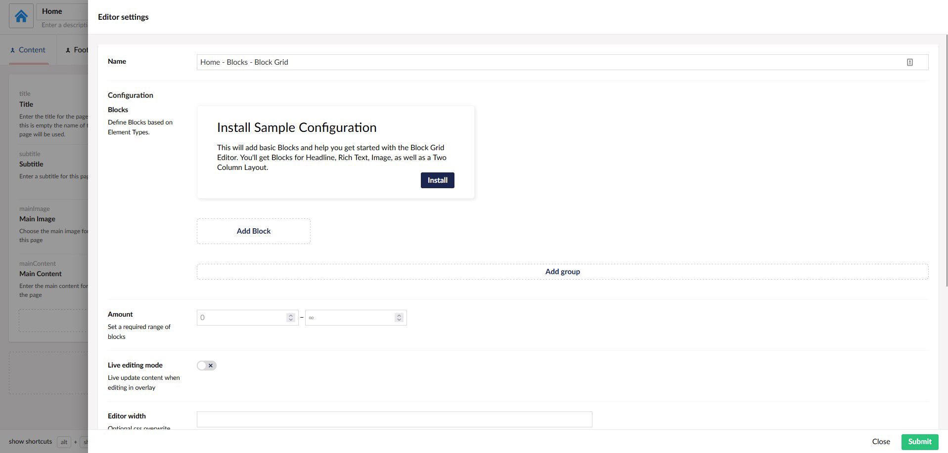 Umbraco 10.3 Configuring A New Block Grid